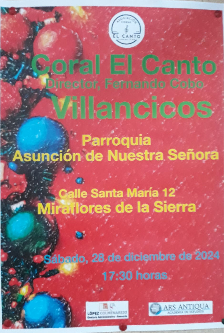 Concierto Villancicos Coral El Canto