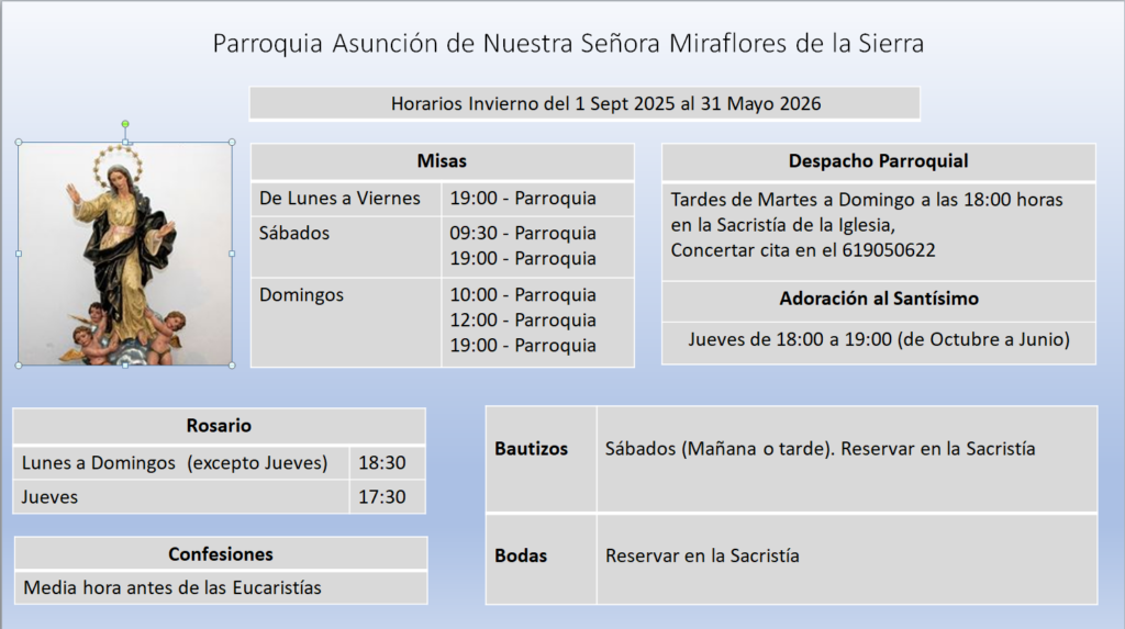 Horarios de Invierno 2025/2026