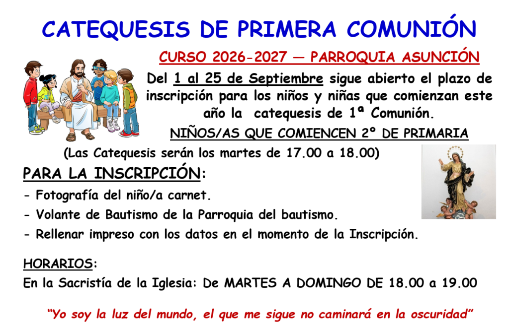 Catequesis Primera Comunión